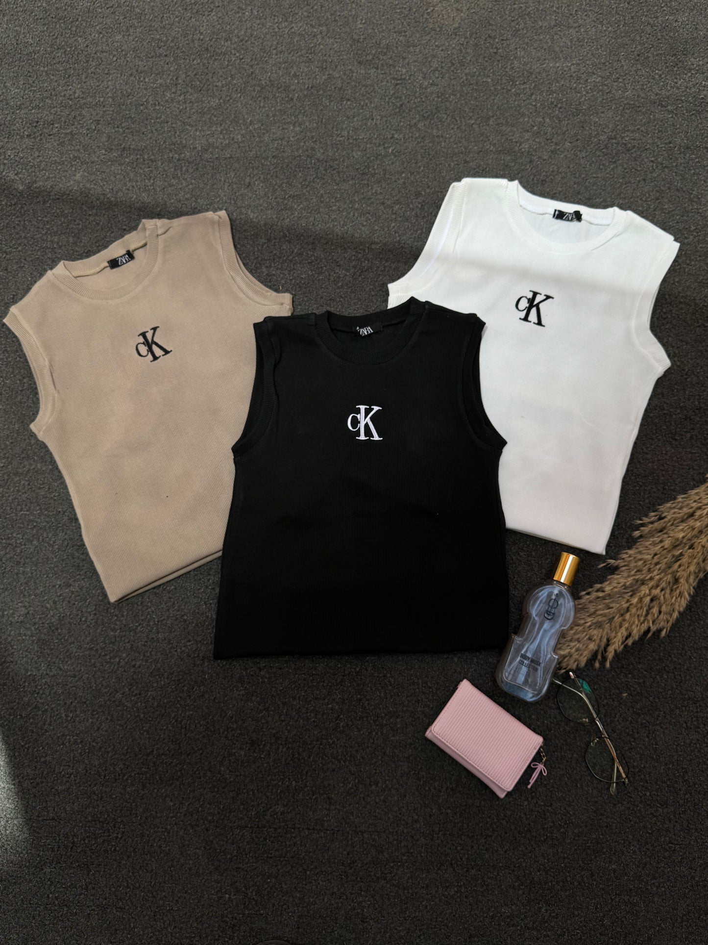 CK Basic Ribbed Tank Tops